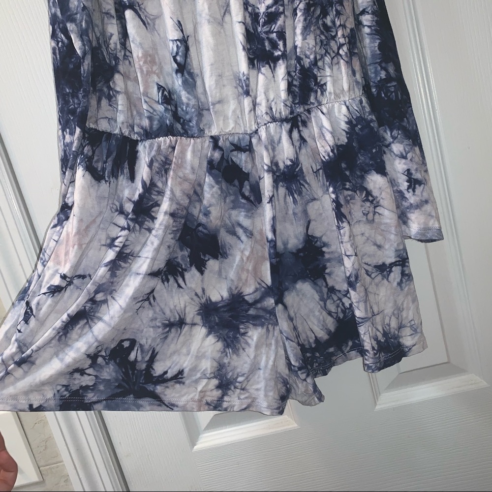 Belle Sky cold shoulder long sleeve tie-dye romper - Picture 6 of 10